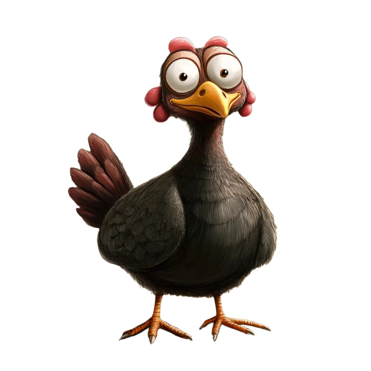 Cartoon Turkey Vinyl Car Decal Sticker – Waterproof & UV-Resistant 4.0"