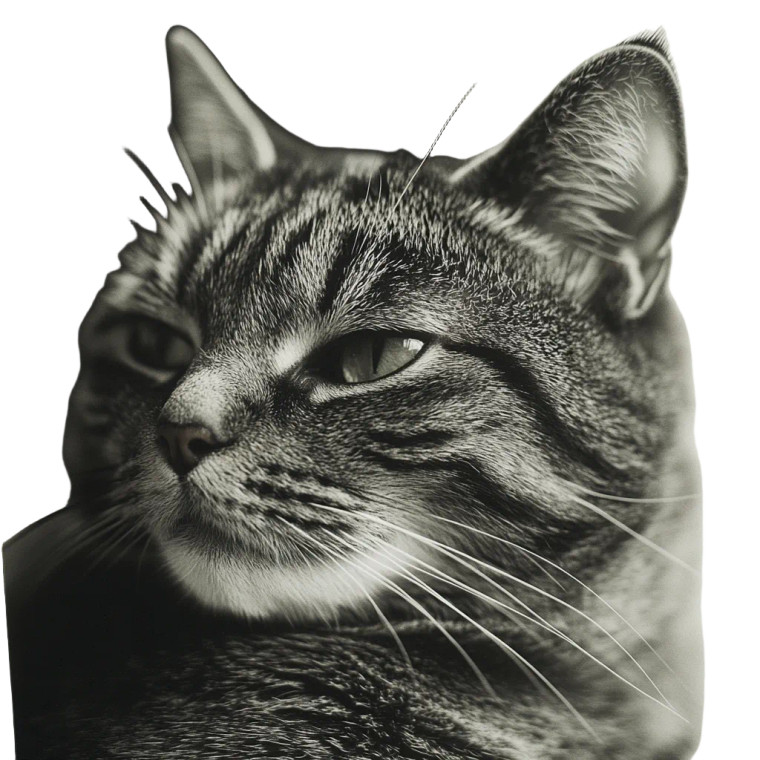 Cat Style Raw Vinyl Car Decal Sticker – Waterproof & UV-Resistant 4.0"