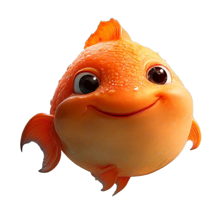 Cheerful Fat Fish Vinyl Car Decal Sticker – Waterproof & UV-Resistant 4.0"