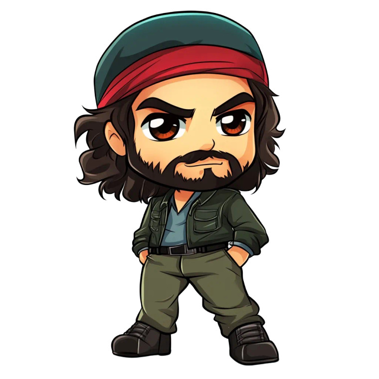 Chibi Che Guevara White Background Vinyl Car Decal Sticker – Waterproof & UV-Resistant 4.0"