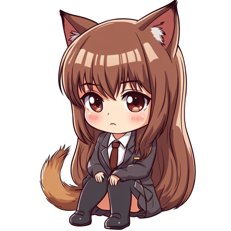 Chibi Kawaii Catgirl Fox Vinyl Car Decal Sticker – Waterproof & UV-Resistant 4.0"