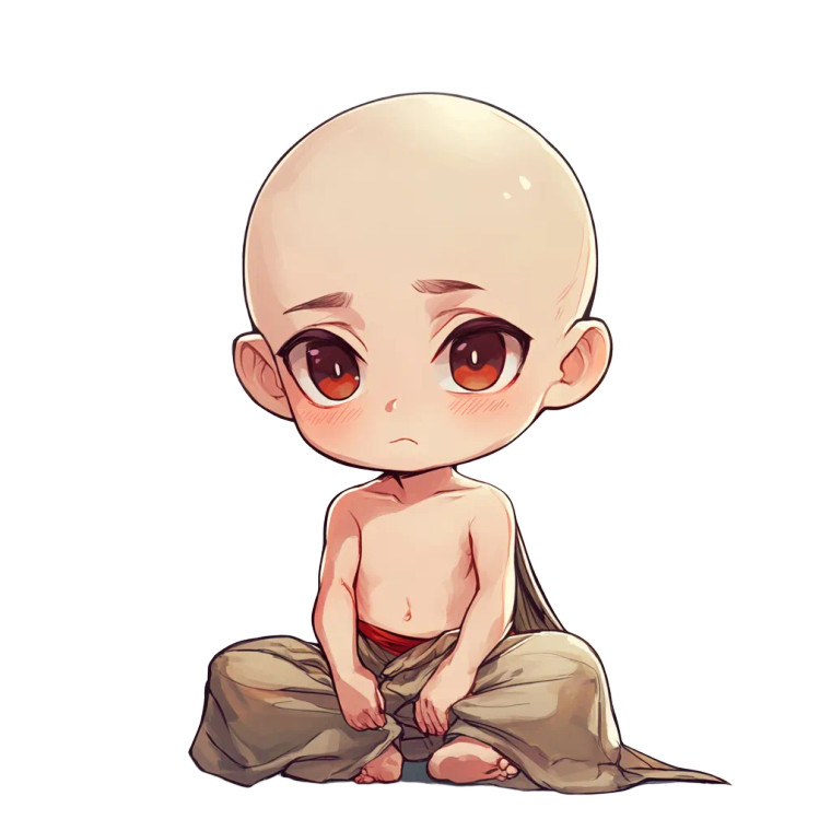 Chibi No Hair Cloths Vinyl Car Decal Sticker – Waterproof & UV-Resistant 4.0"