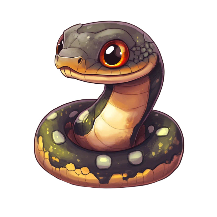 Chibi Snake Tricks Vinyl Car Decal Sticker – Waterproof & UV-Resistant 4.0"