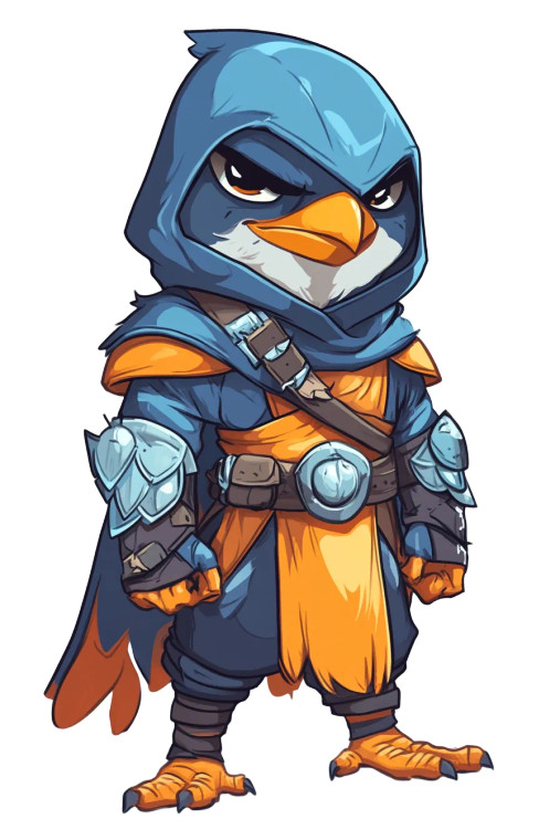 Chibi Thief Bird Angry Vinyl Car Decal Sticker – Waterproof & UV-Resistant 4.0"