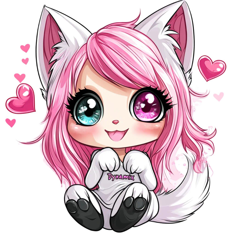 Chibi Valentine Catgirl Vinyl Car Decal Sticker – Waterproof & UV-Resistant 4.0"