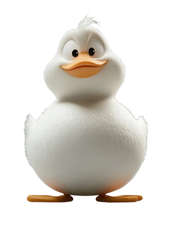 Chubby Cute Goose 3D Vinyl Car Decal Sticker – Waterproof & UV-Resistant 4.0"