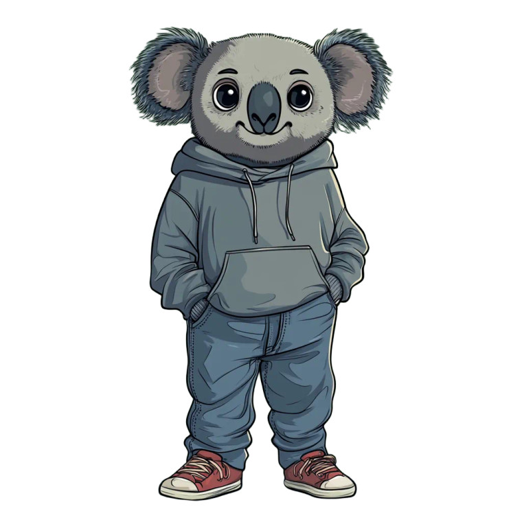 Cool Koala Casual Vinyl Car Decal Sticker – Waterproof & UV-Resistant 4.0"