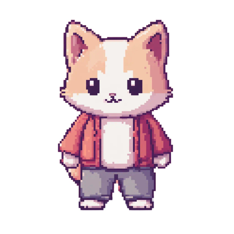 Cute 8Bit Kawaii Sprite Vinyl Car Decal Sticker – Waterproof & UV-Resistant 4.0"