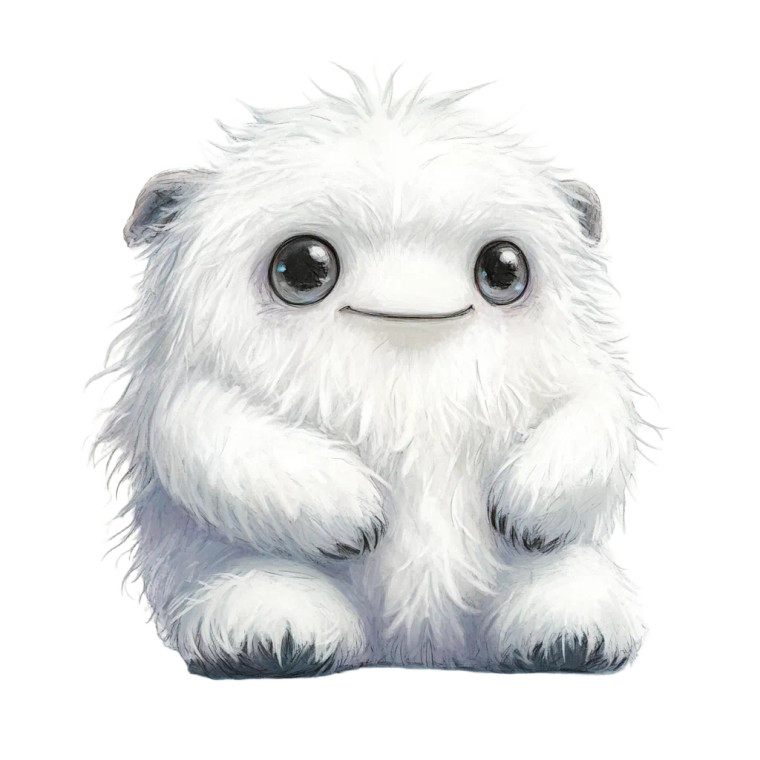 Cute Abominable Snowman Stuffed Vinyl Car Decal Sticker – Waterproof & UV-Resistant 4.0"