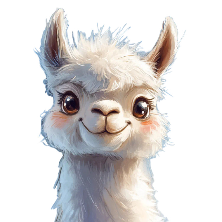 Cute Adorable Llama Vinyl Car Decal Sticker – Waterproof & UV-Resistant 4.0"