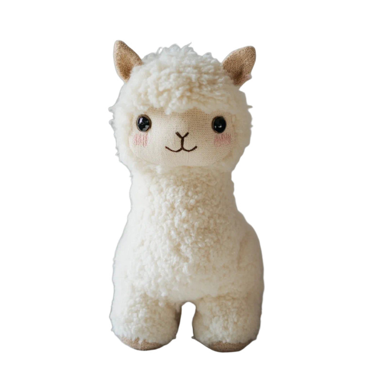 Cute Alpaca Plush Vinyl Car Decal Sticker – Waterproof & UV-Resistant 4.0"