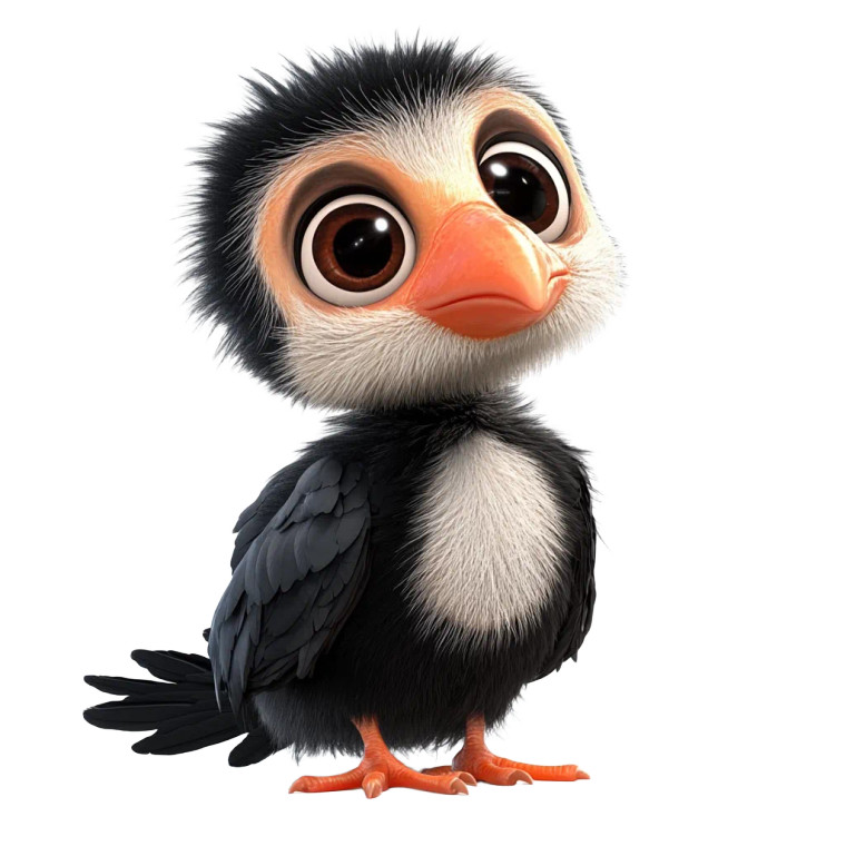 Cute Andean Condor Anime Vinyl Car Decal Sticker – Waterproof & UV-Resistant 4.0"