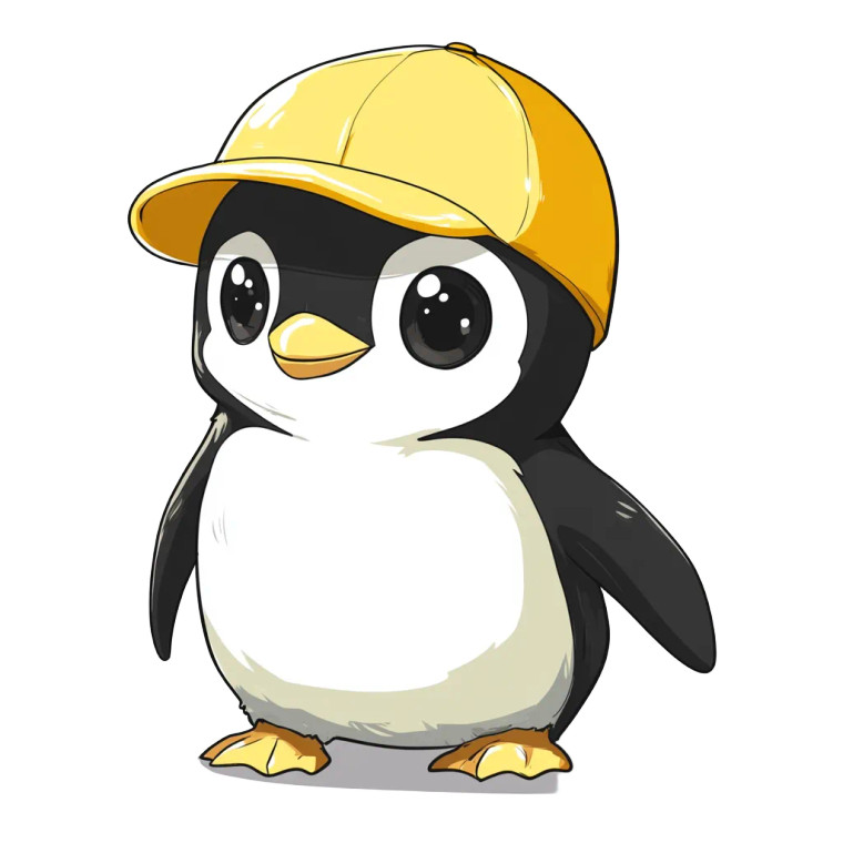 Cute Anime City Penguin Vinyl Car Decal Sticker – Waterproof & UV-Resistant 4.0"