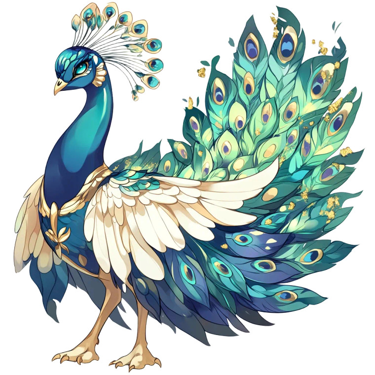 Cute Anime Peacock Vinyl Car Decal Sticker – Waterproof & UV-Resistant 4.0"