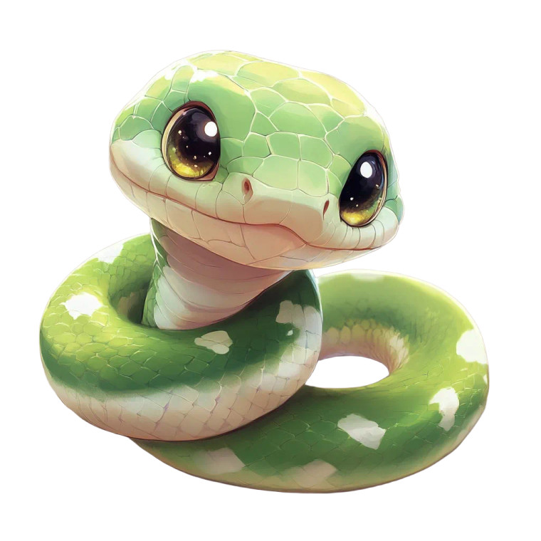 Cute Anime Snake Vinyl Car Decal Sticker – Waterproof & UV-Resistant 4.0"