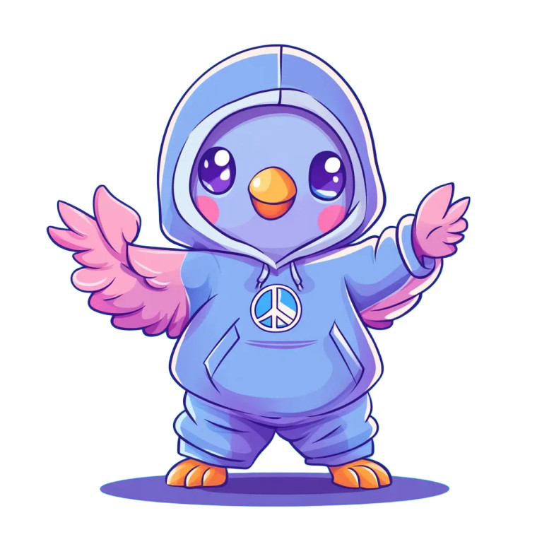 Cute Baby Dove Hoodie Vinyl Car Decal Sticker – Waterproof & UV-Resistant 4.0"