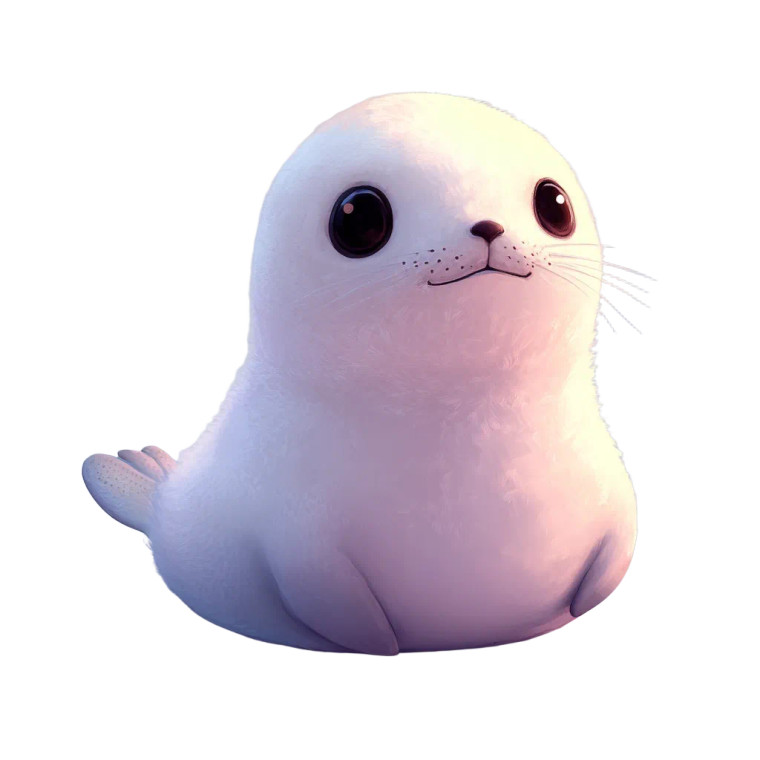 Cute Baby Seal Vinyl Car Decal Sticker – Waterproof & UV-Resistant 4.0"