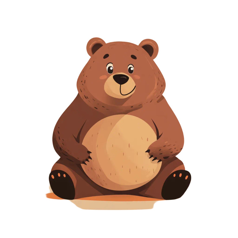 Cute Bear Round Cartoon Vinyl Car Decal Sticker – Waterproof & UV-Resistant 4.0"