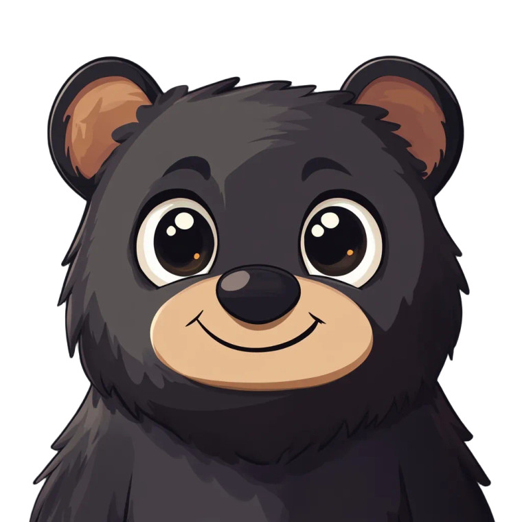 Cute Bear Wink Illustration Vinyl Car Decal Sticker – Waterproof & UV-Resistant 4.0"