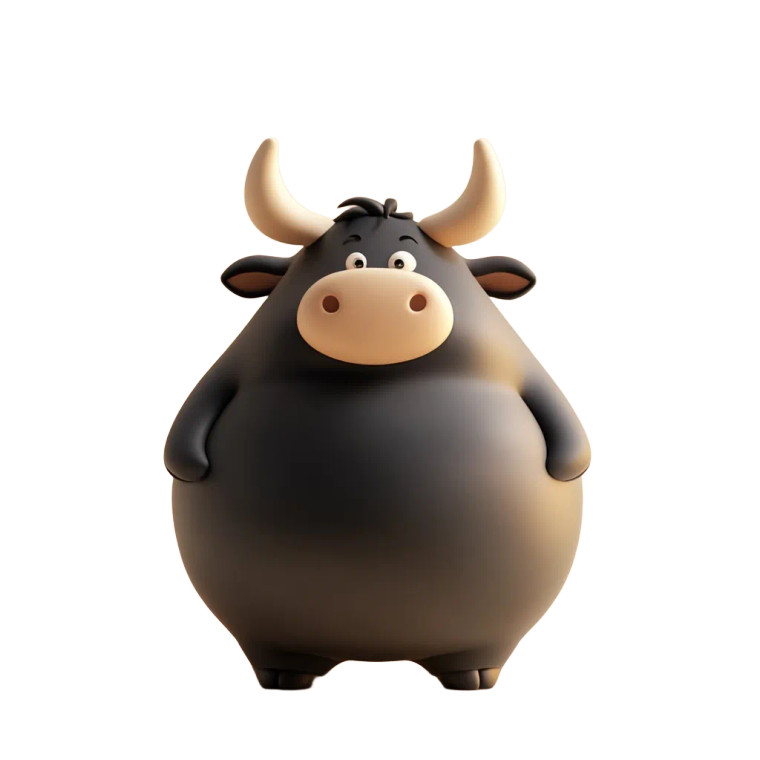Cute Bull Black Shirt Vinyl Car Decal Sticker – Waterproof & UV-Resistant 4.0"
