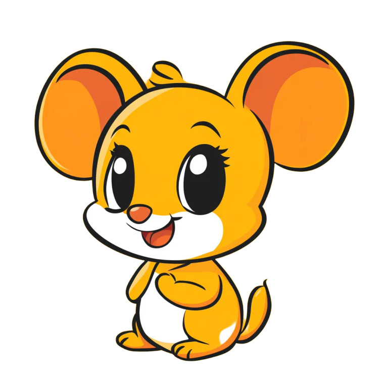 Cute Cartoon Animal Character Vinyl Car Decal Sticker – Waterproof & UV-Resistant 4.0"