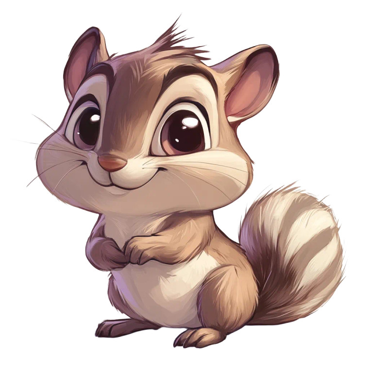 Cute Cartoon Chipmunk Vinyl Car Decal Sticker – Waterproof & UV-Resistant 4.0"