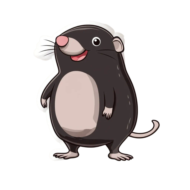 Cute Cartoon Mole Sticker Vinyl Car Decal Sticker – Waterproof & UV-Resistant 4.0"