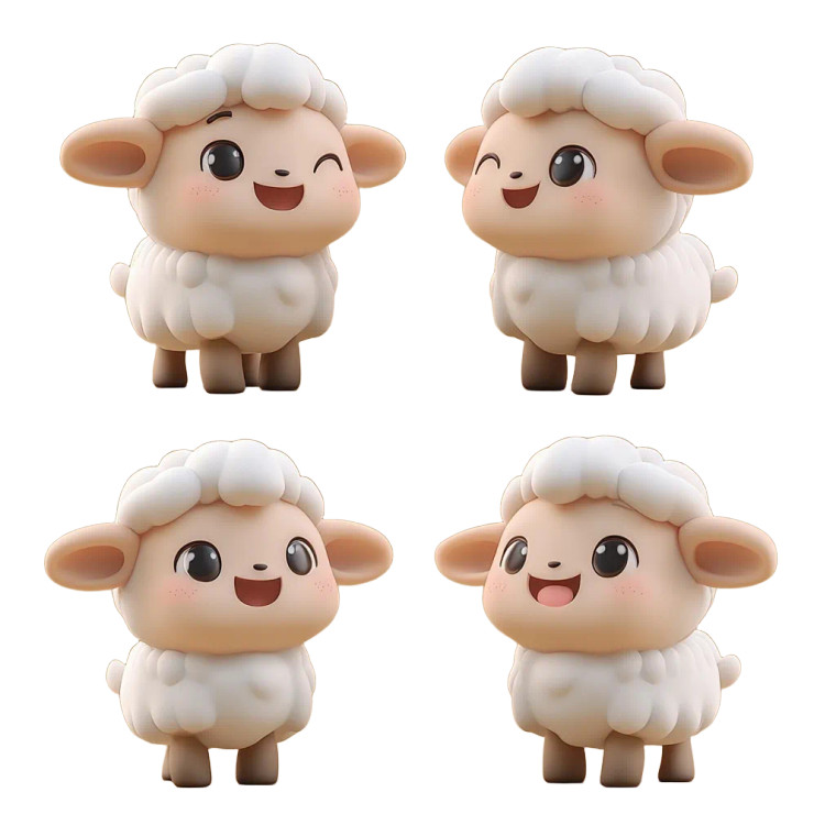 Cute Cartoon Sheep Views Vinyl Car Decal Sticker – Waterproof & UV-Resistant 4.0"