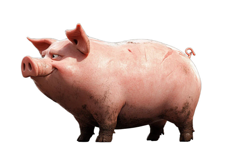 Cute Cheeky Pig Vinyl Car Decal Sticker – Waterproof & UV-Resistant 6.0"