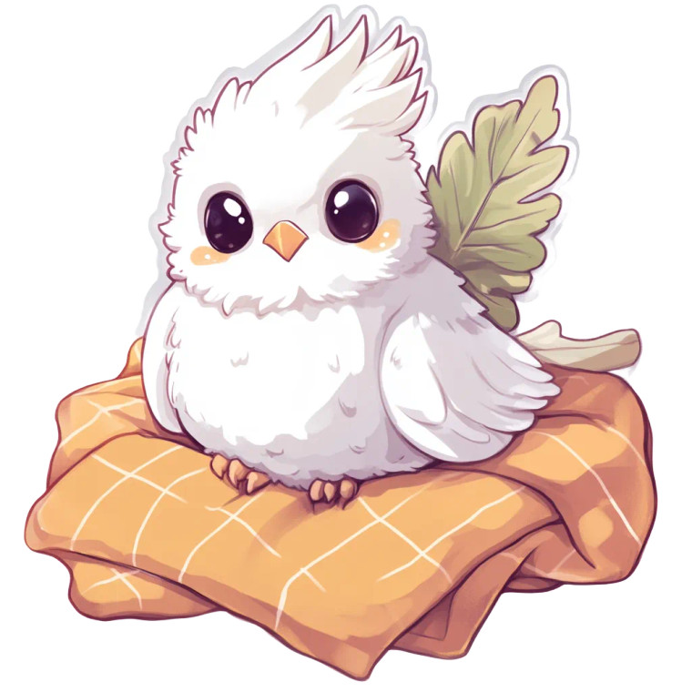 Cute Chibi Cockatrice Vinyl Car Decal Sticker – Waterproof & UV-Resistant 4.0"