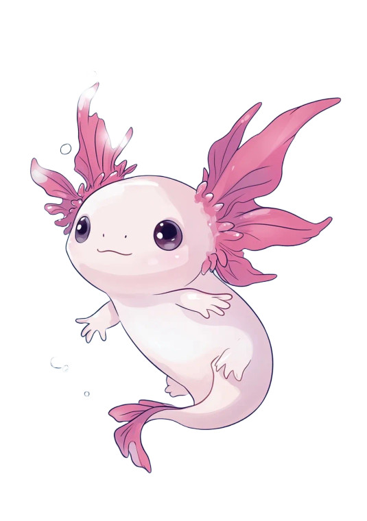 Cute Chibi Pink Axolotl Vinyl Car Decal Sticker – Waterproof & UV-Resistant 4.32"