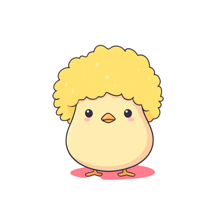 Cute Chicken Yellow Afro Vinyl Car Decal Sticker – Waterproof & UV-Resistant 4.0"