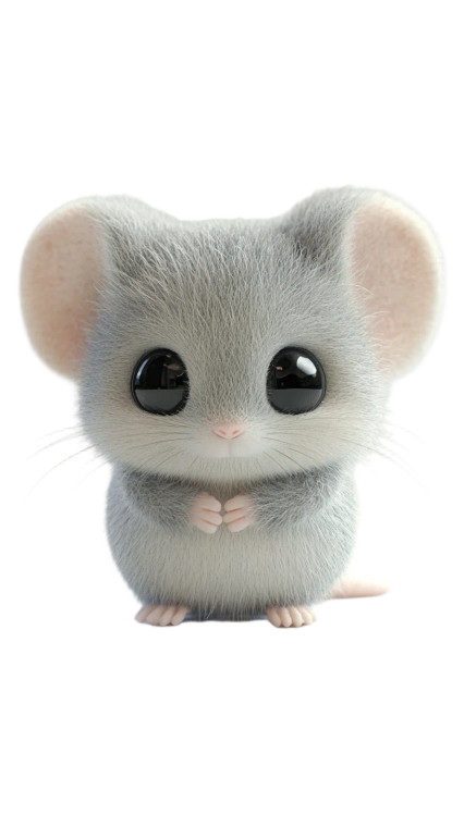 Cute Chubby Mouse Cartoon Vinyl Car Decal Sticker – Waterproof & UV-Resistant 4.0"