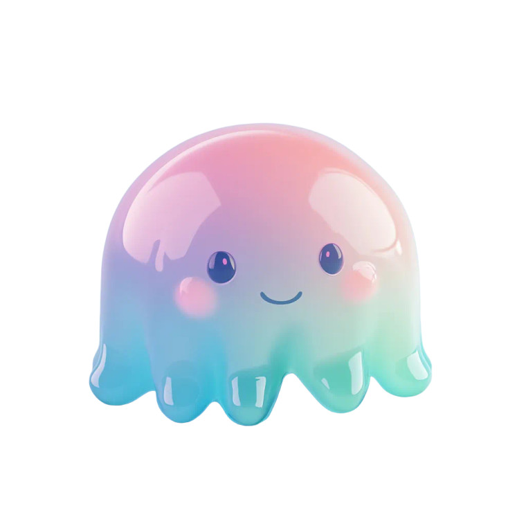 Cute Colorful Glossy Slime Vinyl Car Decal Sticker – Waterproof & UV-Resistant 4.0"