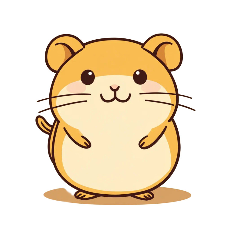 Cute Desert Gerbil Character Vinyl Car Decal Sticker – Waterproof & UV-Resistant 4.0"