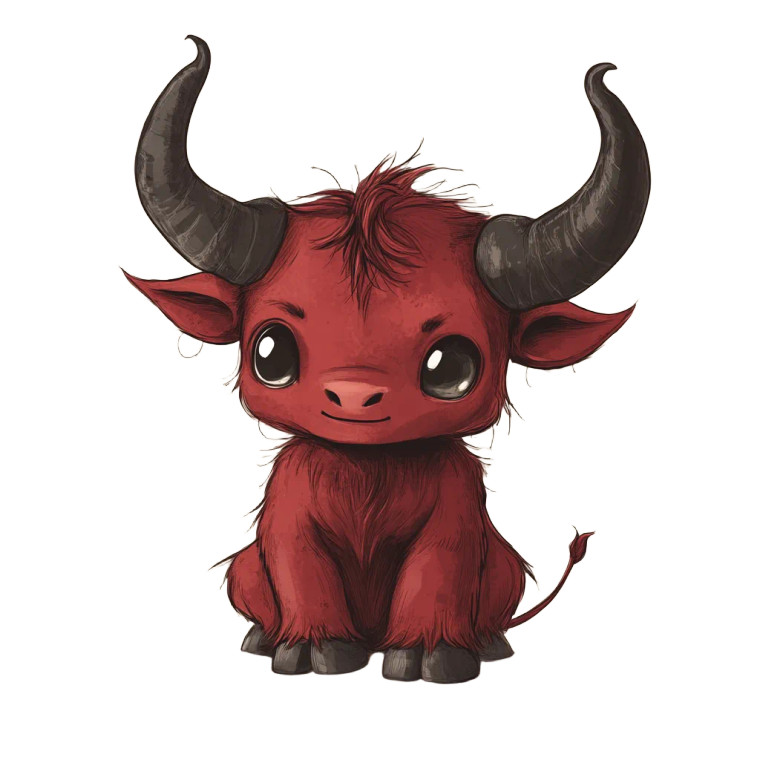 Cute Devilish Minotaur Vinyl Car Decal Sticker – Waterproof & UV-Resistant 4.0"