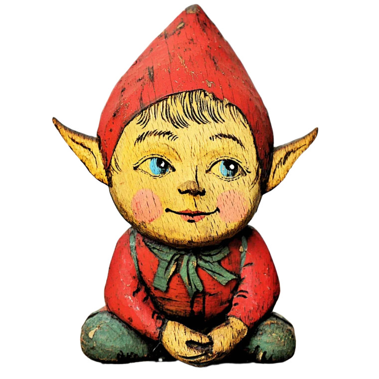 Cute Elf Statue Vinyl Car Decal Sticker – Waterproof & UV-Resistant 4.0"