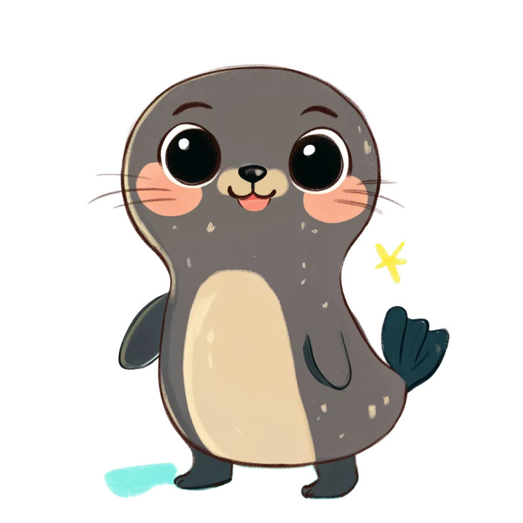 Cute Female Seal Vinyl Car Decal Sticker – Waterproof & UV-Resistant 4.0"