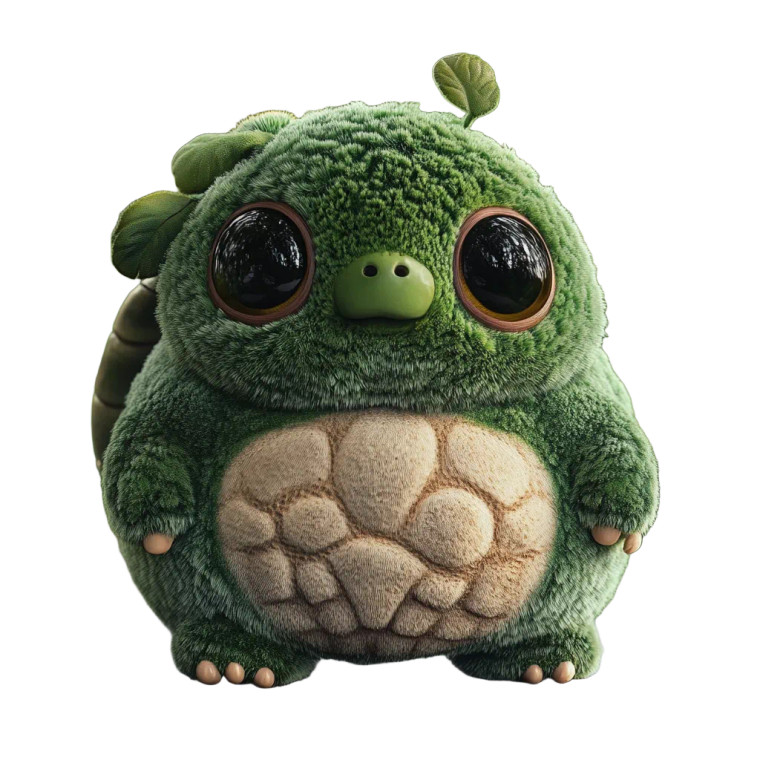 Cute Fluffy Xuanwu Plush Vinyl Car Decal Sticker – Waterproof & UV-Resistant 4.0"