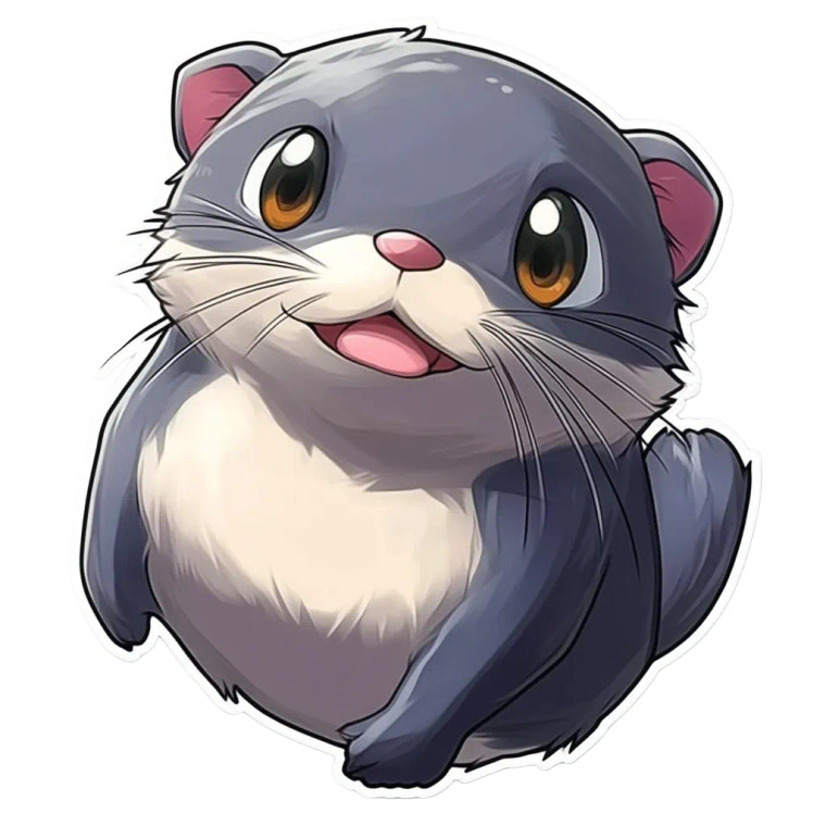 Cute Funny Otter Sticker Vinyl Car Decal Sticker – Waterproof & UV-Resistant 4.0"