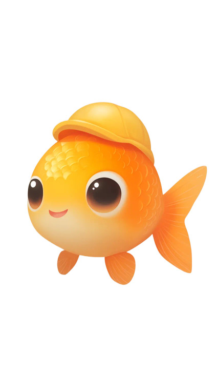 Cute Goldfish Turnaround Vinyl Car Decal Sticker – Waterproof & UV-Resistant 4.0"