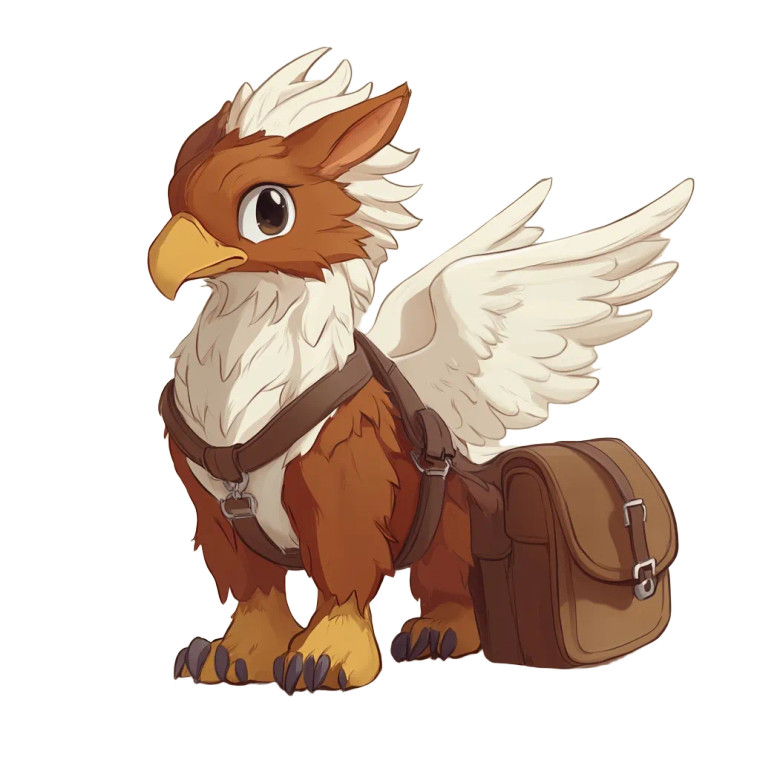 Cute Griffin Saddle Vinyl Car Decal Sticker – Waterproof & UV-Resistant 4.0"