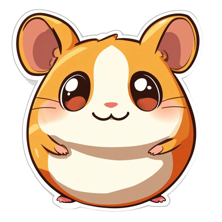 Cute Hamster Sticker Kawaii Vinyl Car Decal Sticker – Waterproof & UV-Resistant 4.0" Cute Hamster Sticker Kawaii Vinyl Car Decal Sticker – Waterproof & UV-Resistant 4.0"