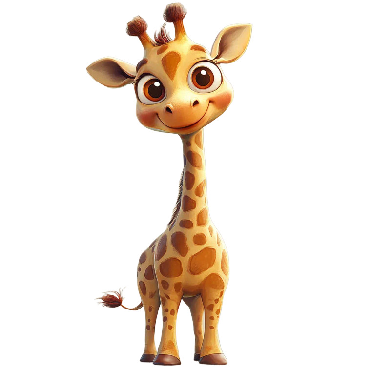 Cute Lovable Giraffe Vinyl Car Decal Sticker – Waterproof & UV-Resistant 4.0"