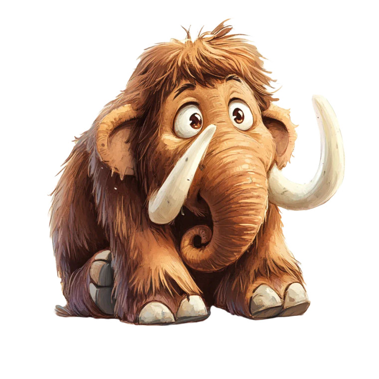 Cute Mammoth Crying Vinyl Car Decal Sticker – Waterproof & UV-Resistant 4.0"