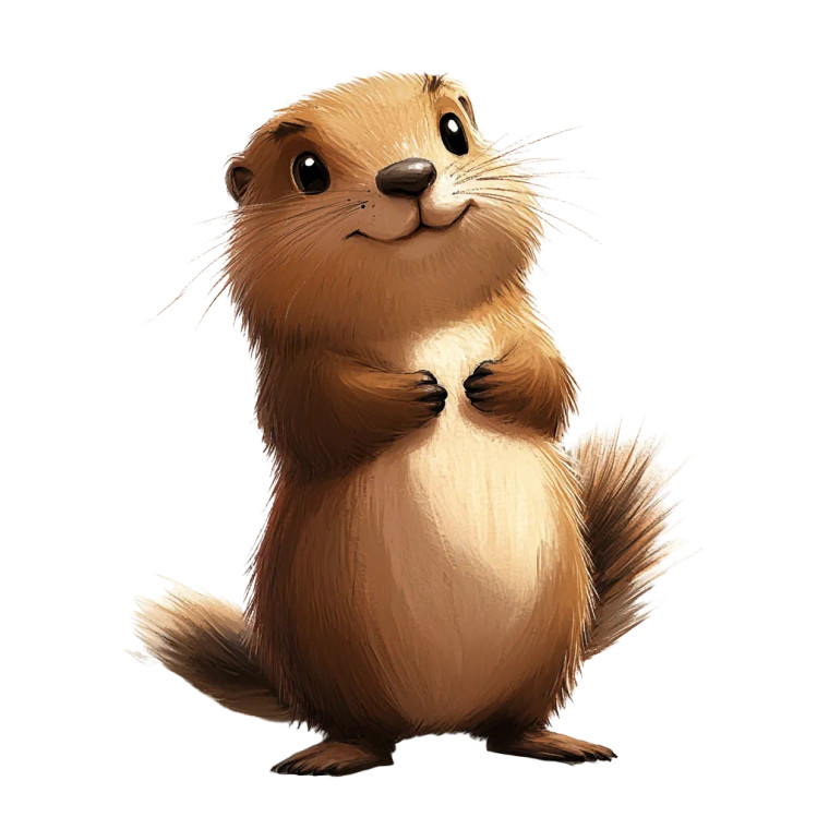 Cute Marmot Pixar Style Vinyl Car Decal Sticker – Waterproof & UV-Resistant 4.0"