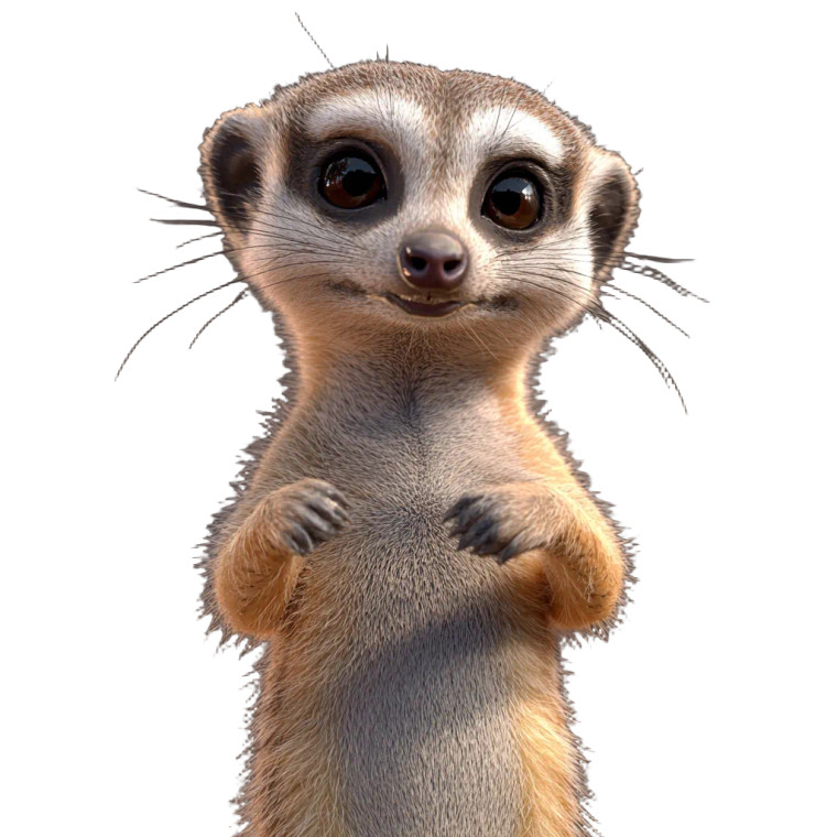 Cute Meerkat Hello 3D Vinyl Car Decal Sticker – Waterproof & UV-Resistant 4.0"