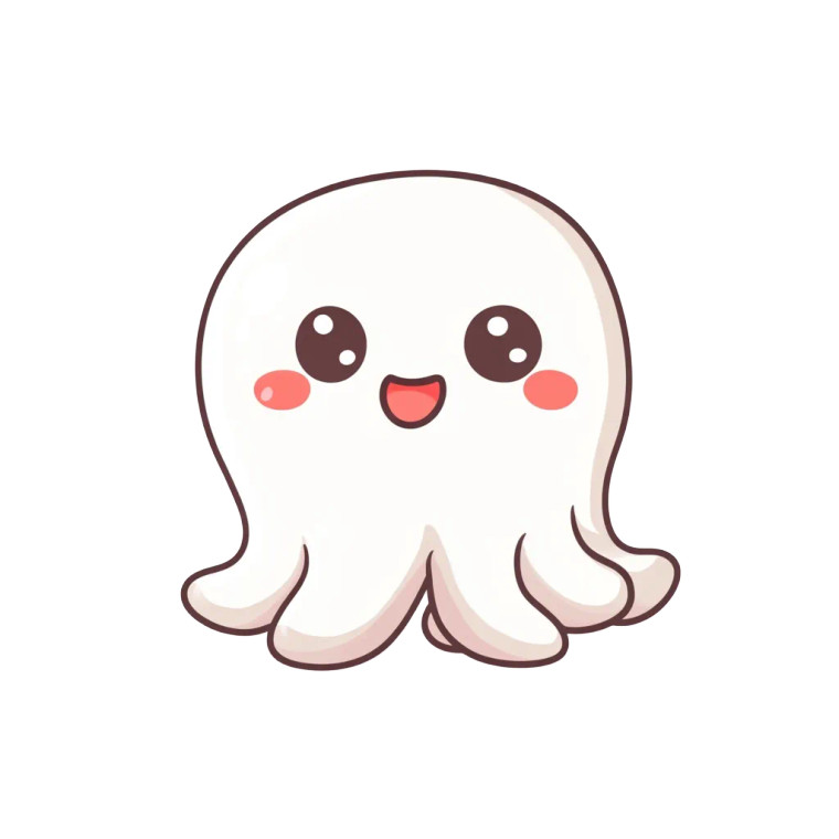 Cute Octopus Webtoon 2D Vinyl Car Decal Sticker – Waterproof & UV-Resistant 4.0"