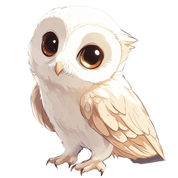 Cute Owlet Anime Vinyl Car Decal Sticker – Waterproof & UV-Resistant 4.0"