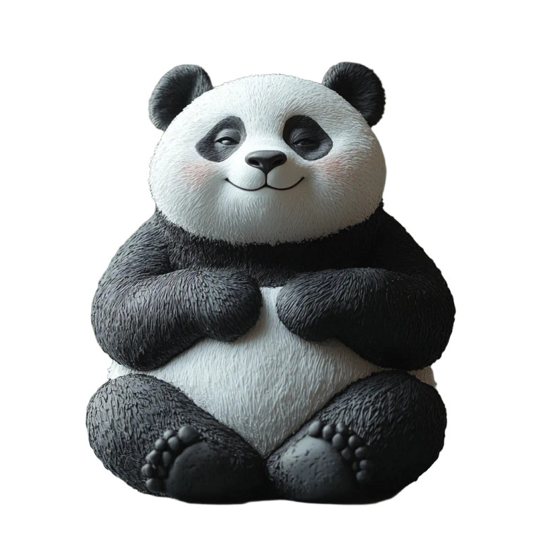Cute Panda Clay Model Vinyl Car Decal Sticker – Waterproof & UV-Resistant 4.0"